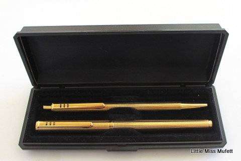 Two boxed elegant slimline sets-- Premiere and Pen Quest