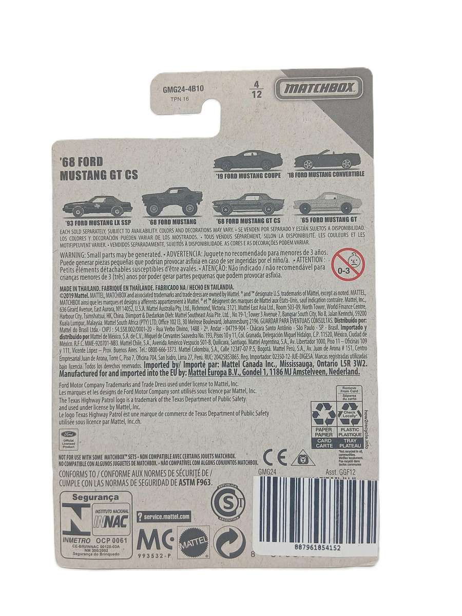 Matchbox '68 Ford Mustang GT CS & '65 Ford Mustang GT