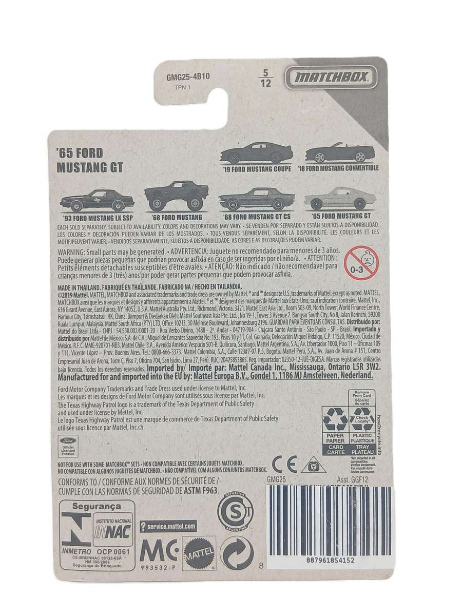 Matchbox '68 Ford Mustang GT CS & '65 Ford Mustang GT