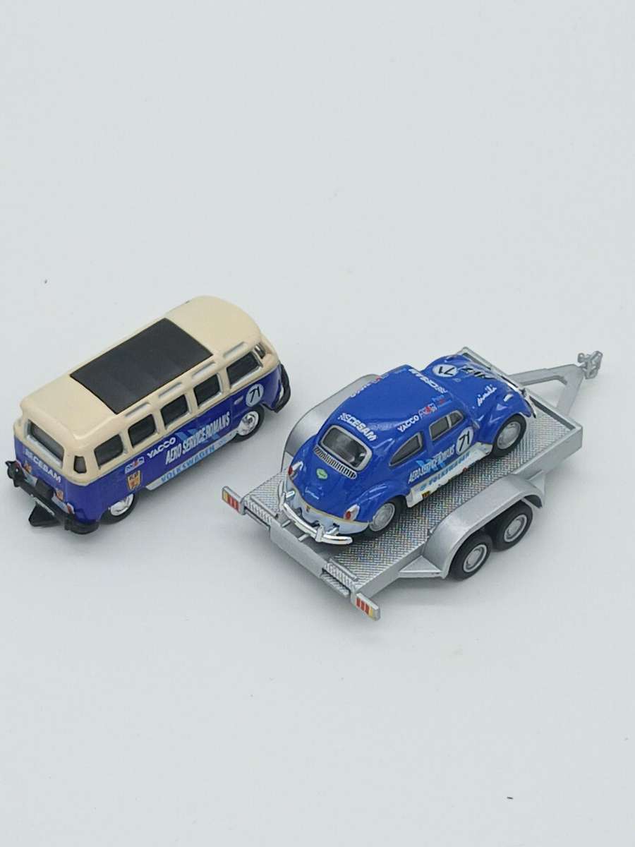 Schuco VW TI Samba Bus & VW Beetle rally set 1:87 HO