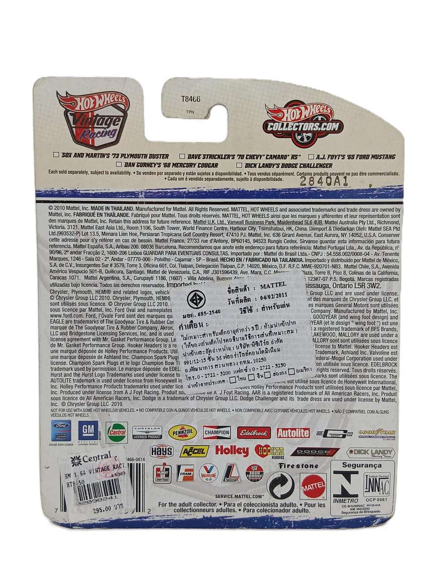 Hot Wheels Sox & Martin's '73 Plymouth Duster Vintage Racing Real Riders