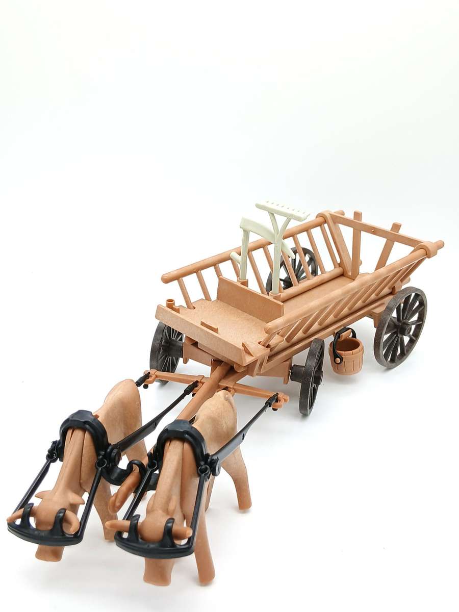 Vintage Playmobil Farmers Ox Cart - No.3503 (1980)