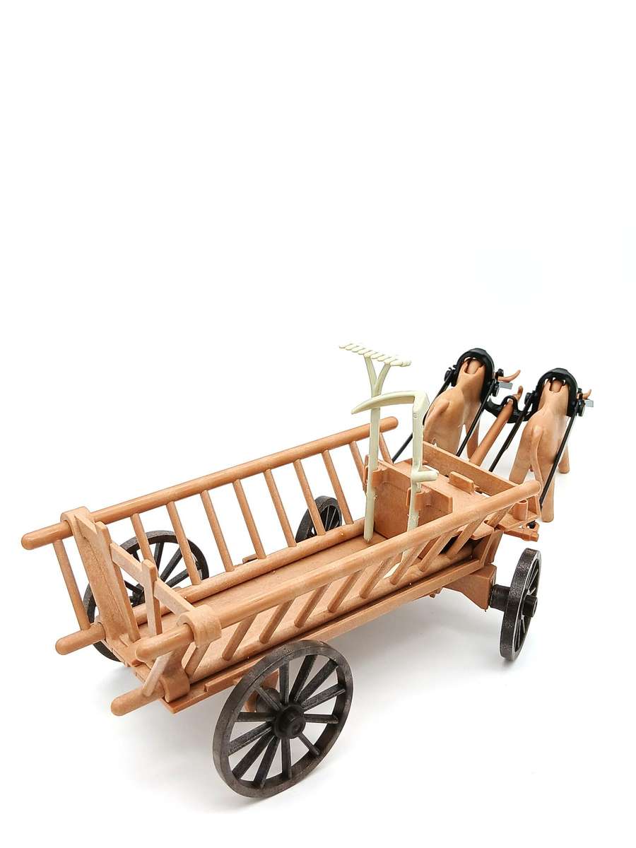 Vintage Playmobil Farmers Ox Cart - No.3503 (1980)