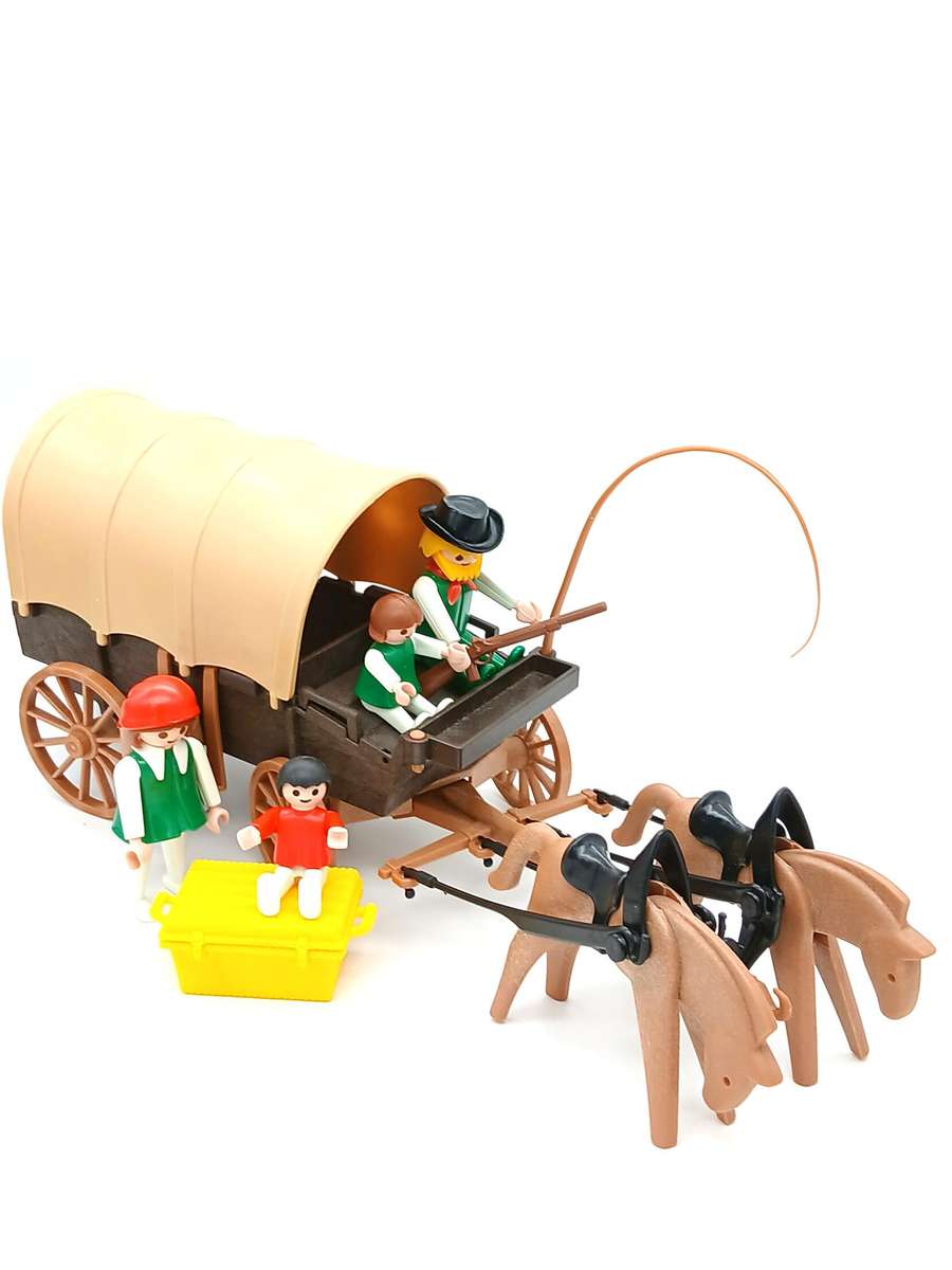 Vintage Playmobil Settlers and Wagon - No.3278 (1980)