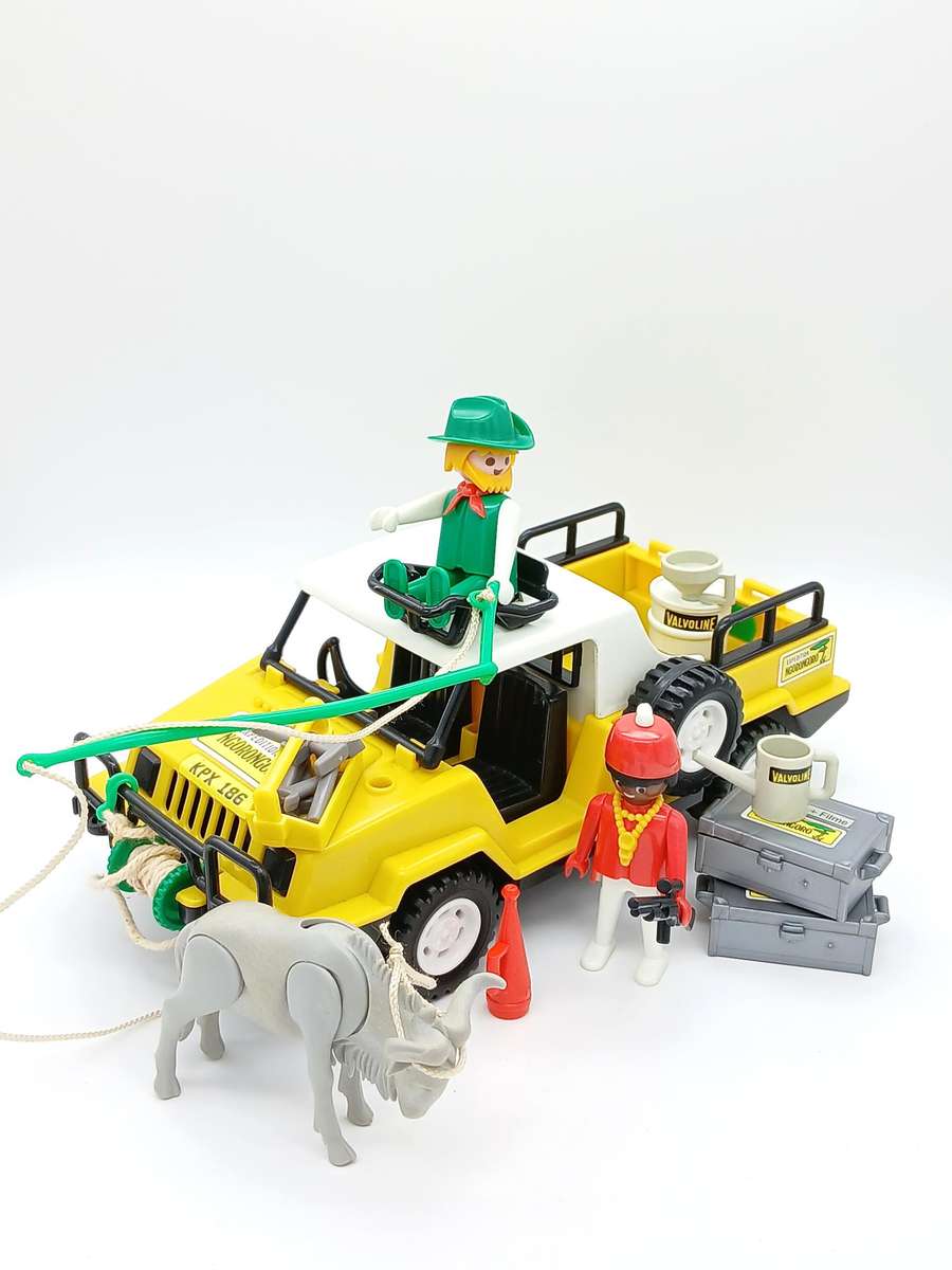 Vintage Playmobil Safari Vehicle with ranger - No.3528 (1980)
