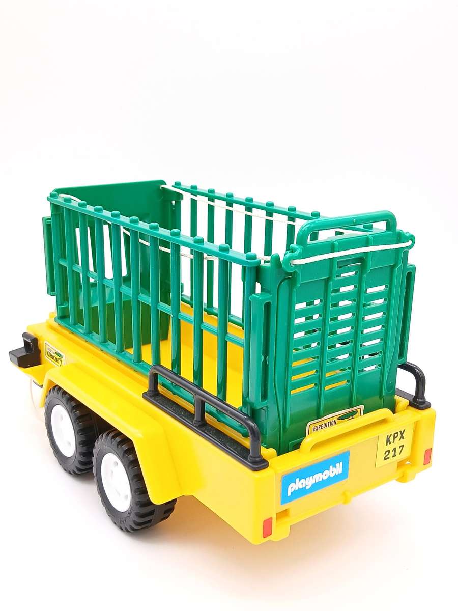 Vintage Playmobil Safari Transport Cage with Rhino - No.3529 (1980)