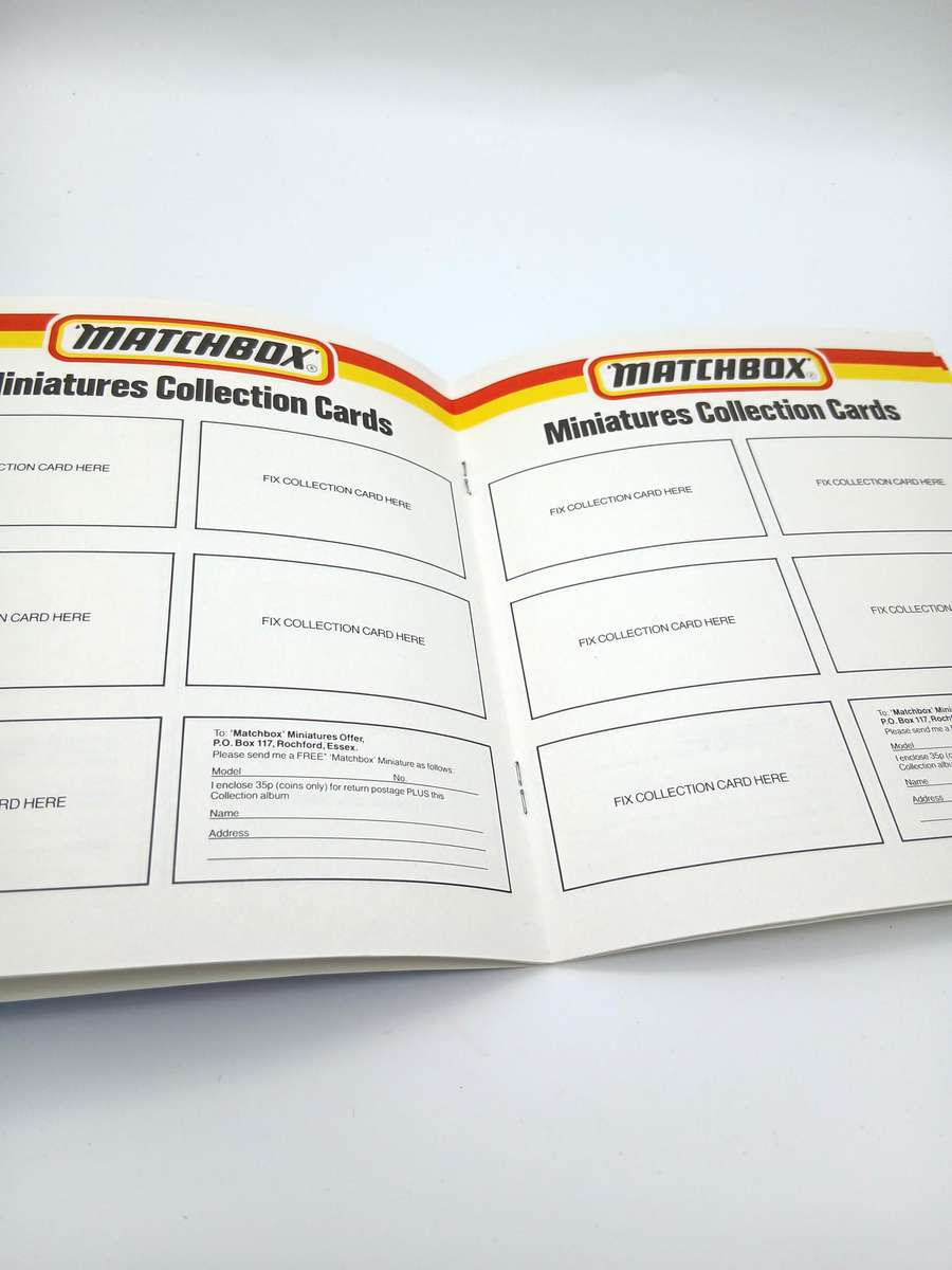 Matchbox 1986 Miniatures Collection Card Album with cards