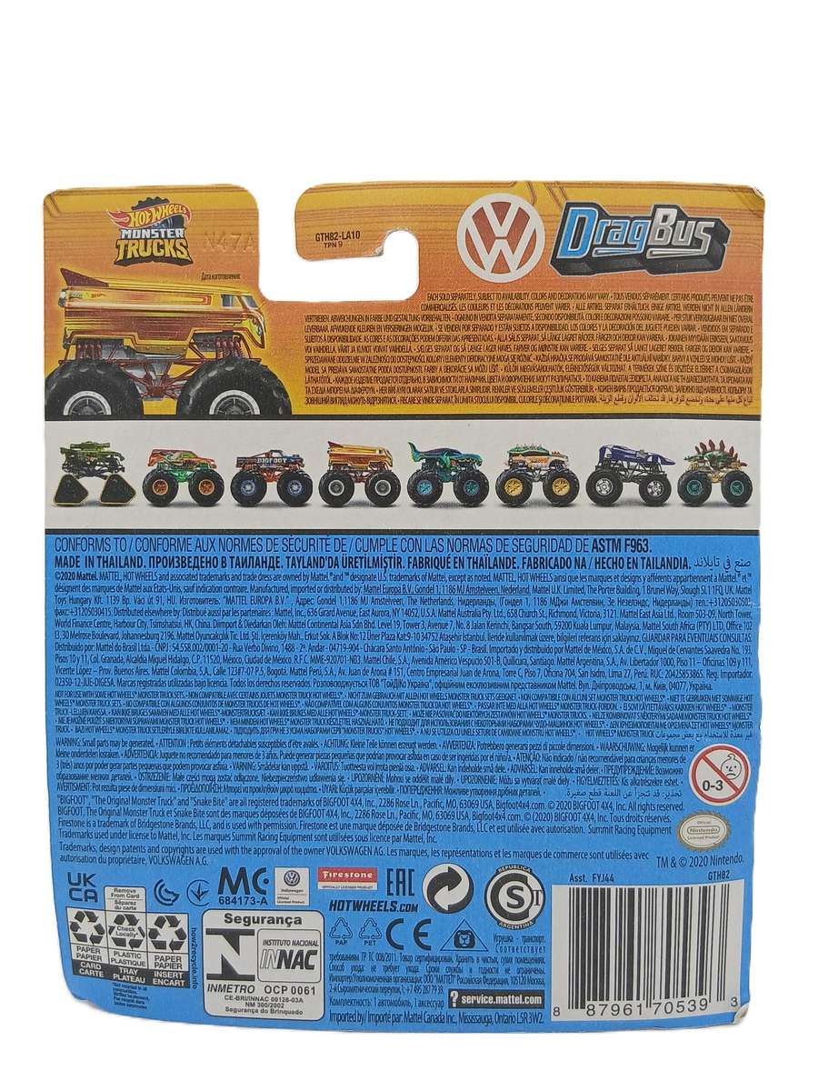 Hot Wheels Volkswagen VW Drag Bus Monster Truck (2021)