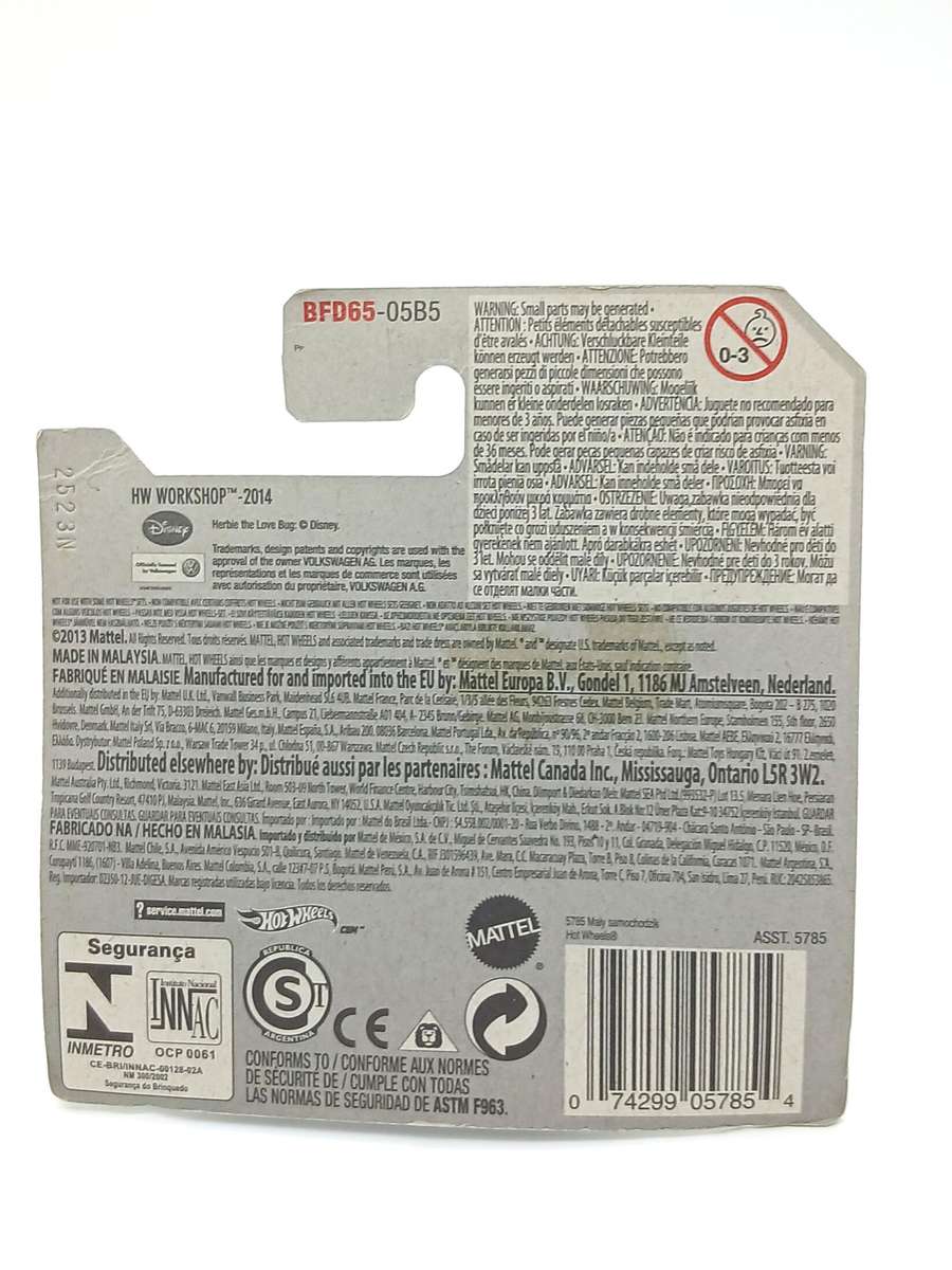 Hot Wheels Volkswagen VW Beetle The Love Bug Herbie 2014