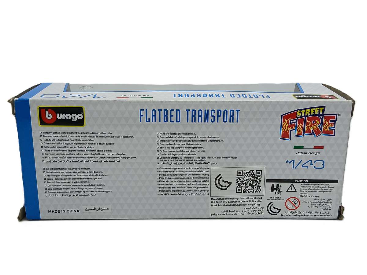 Bburago VW Volkswagen Polo GTi on Flatbed Transport Truck