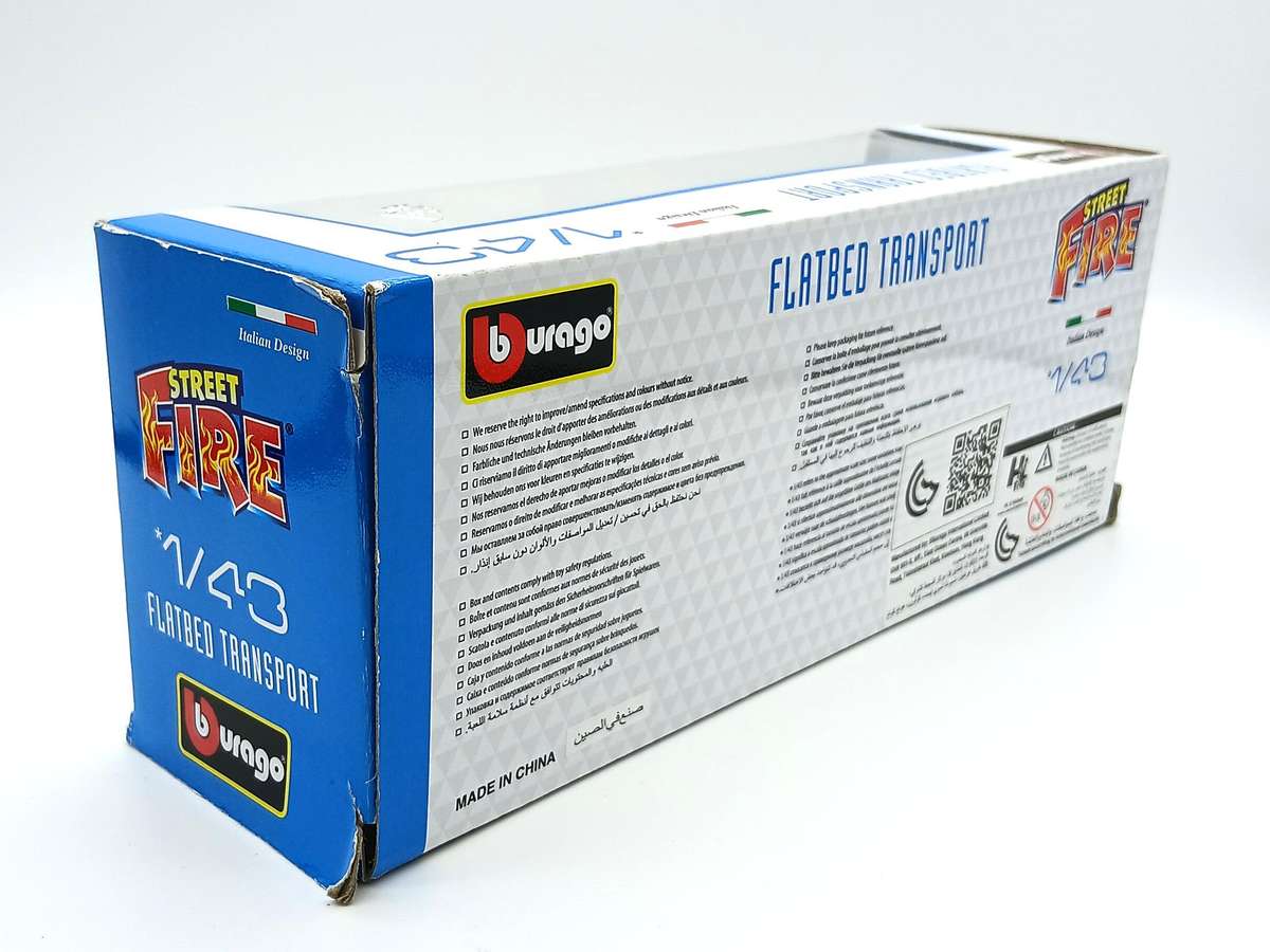 Bburago VW Volkswagen Polo GTi on Flatbed Transport Truck