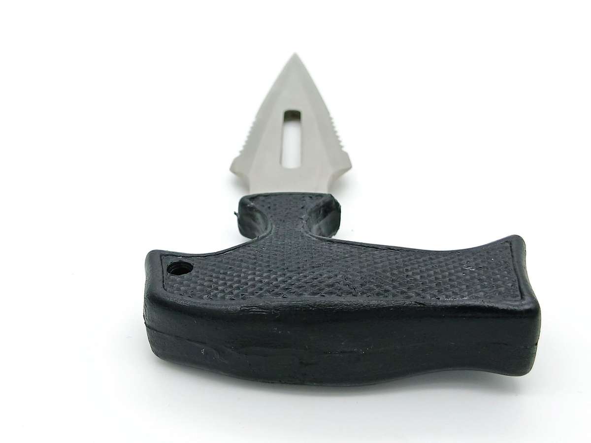 Push dagger boot knife fixed double edged blade