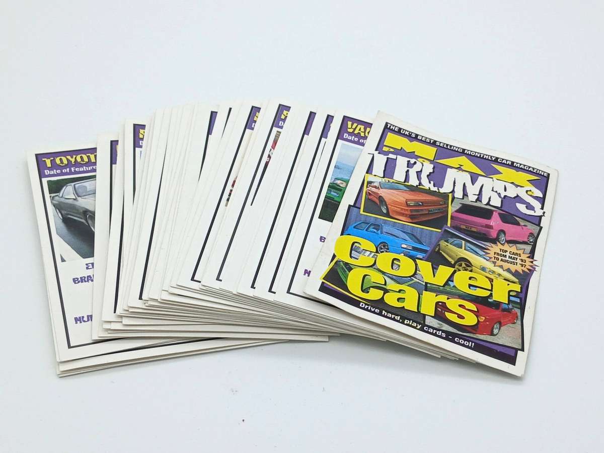 Trump Cards Max Power Car Magazine edition 90s Cars