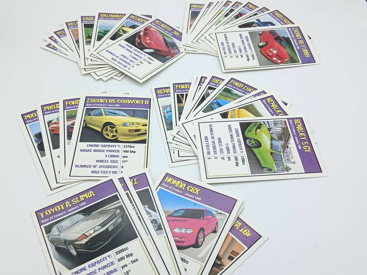 Trump Cards Max Power Car Magazine edition 90s Cars