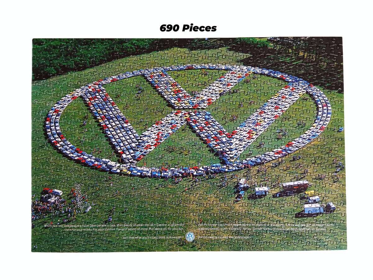 Vintage Volkswagen VW Jigsaw Puzzle 690 Pieces 1987 VW Advert