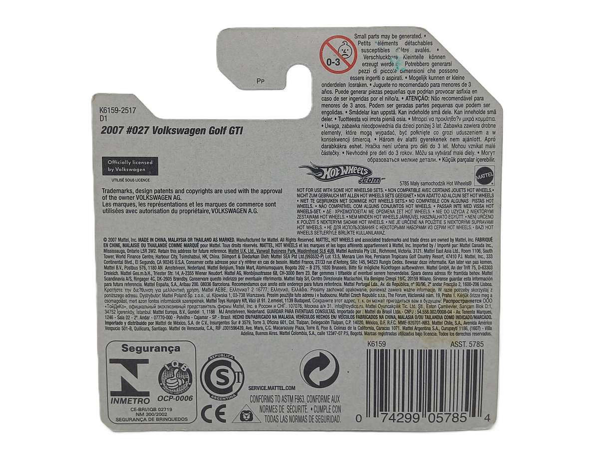 Hot Wheels Volkswagen VW Golf GTI 2007