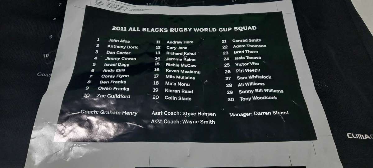 RWC 2015 All Blacks signed jersey
