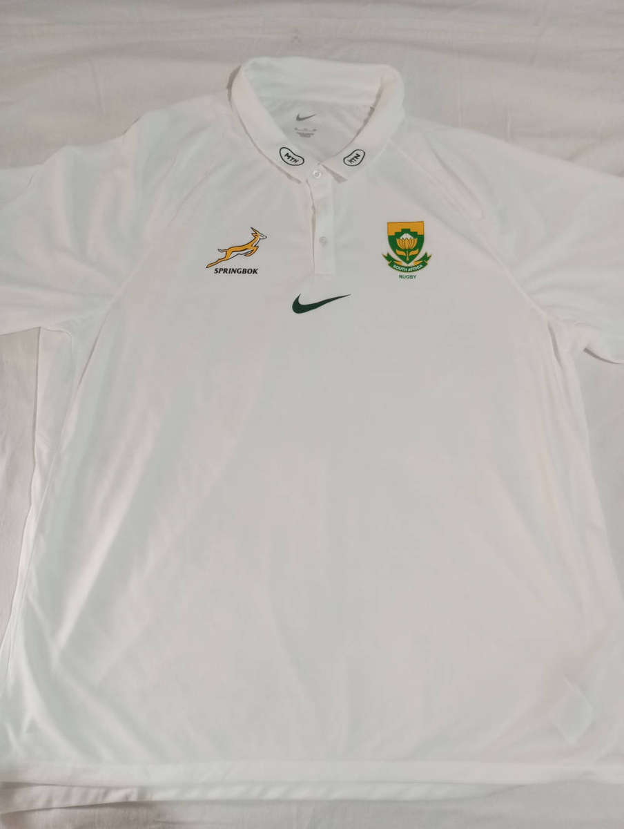 Springbok Rugby White Polo Shirt Size XXXL