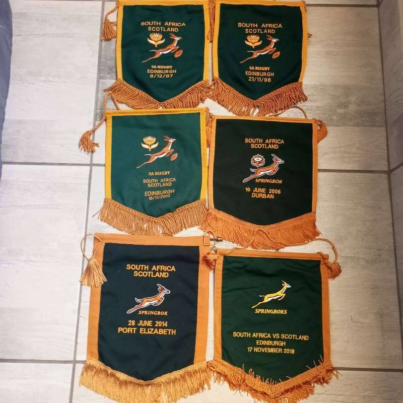 Springboks vs Scotland Players Pennants