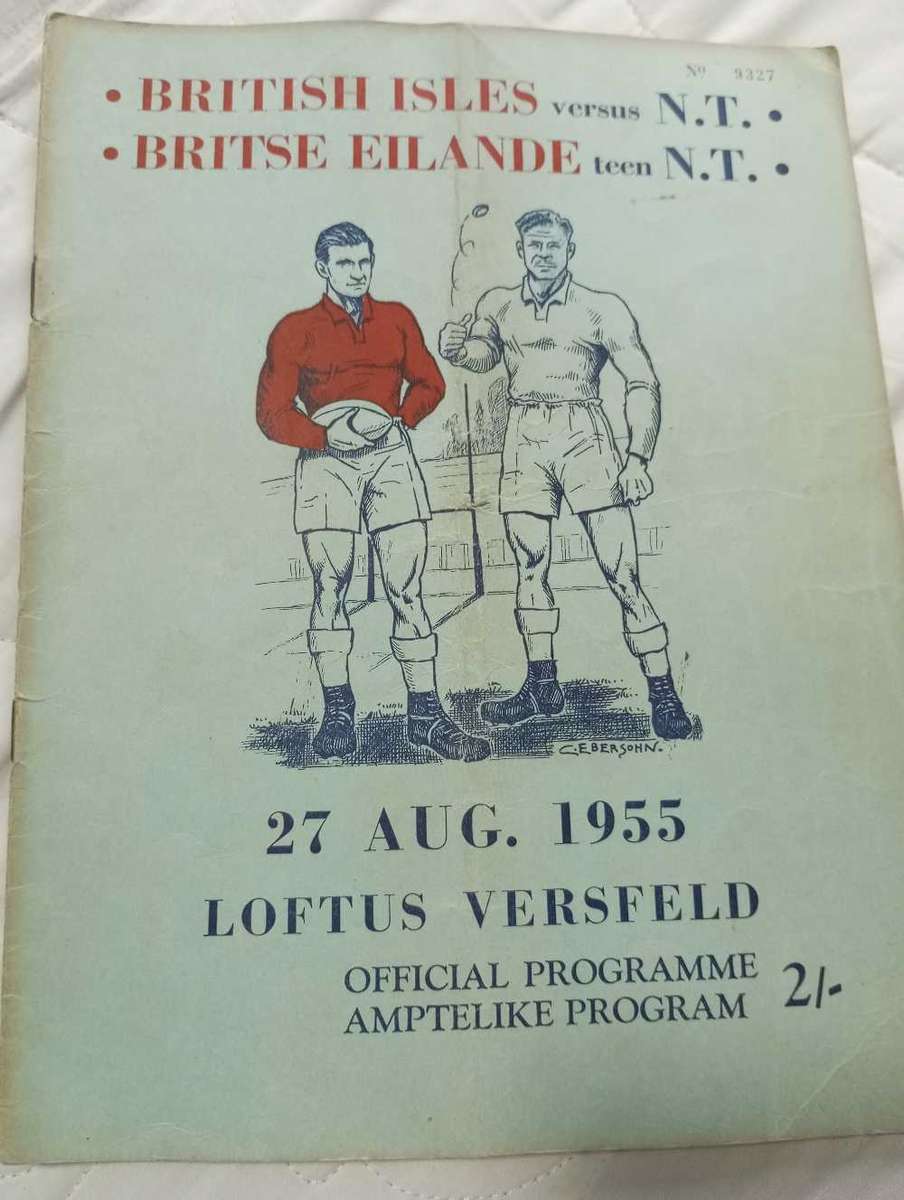 British Lions vs NTVL 27.08.1955 Match Programme Rare