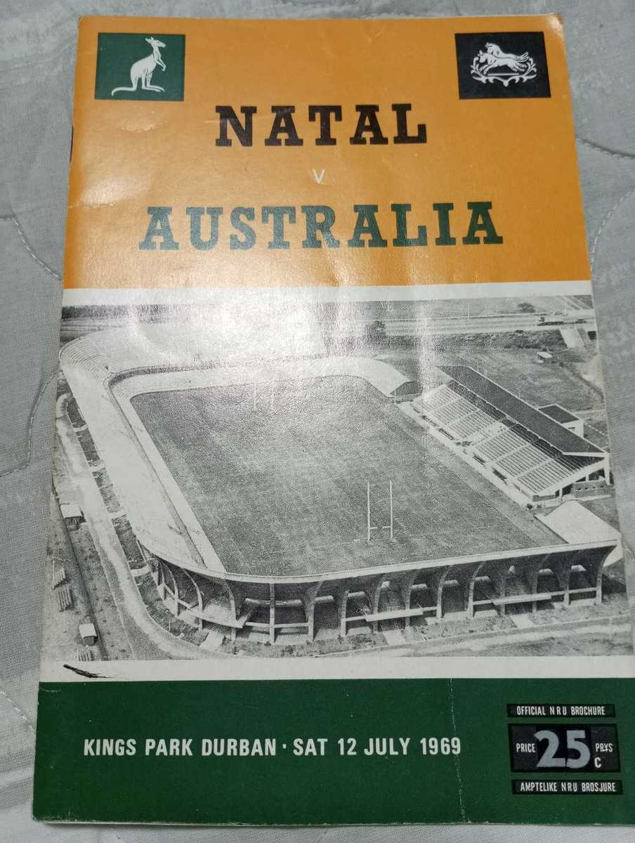 Natal vs Australia 12.07.1969 programme
