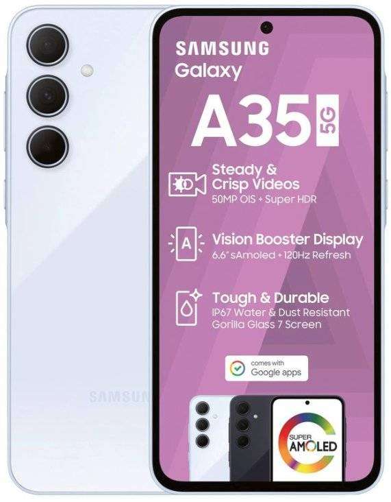 Samsung Galaxy A35 5G 128GB Dual Sim - Awesome Ice Blue