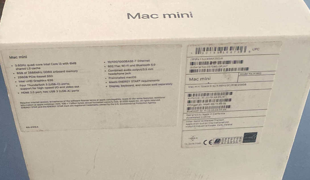 2020 Apple Mac Mini