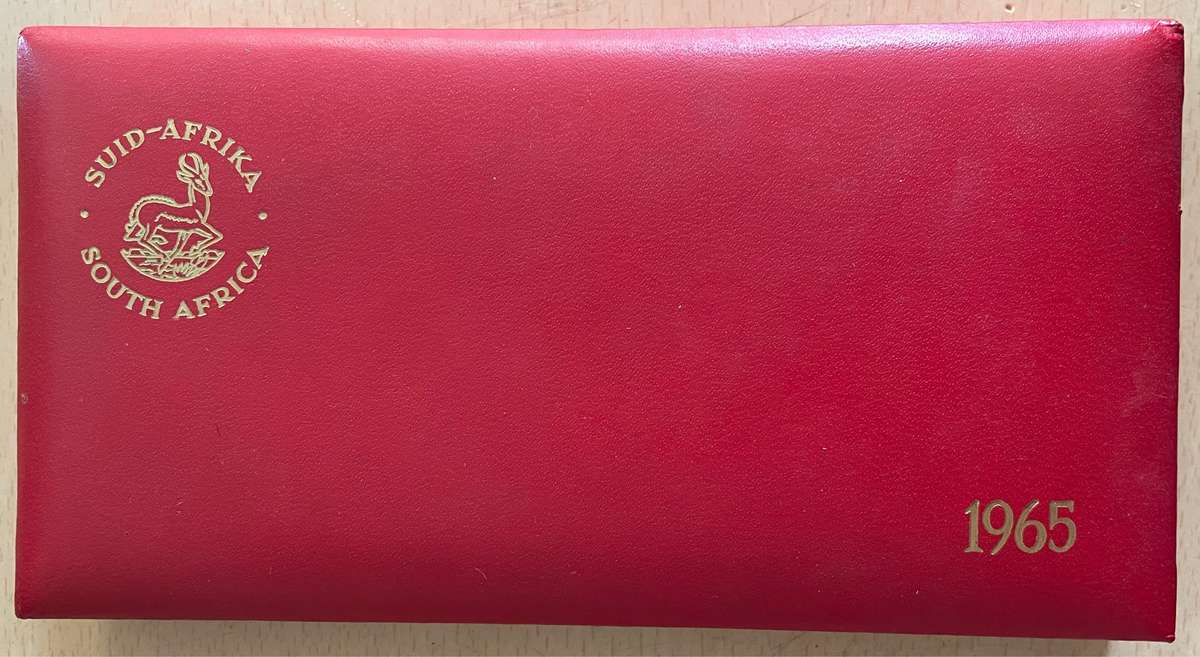 1965 SA short Proof set in a red box. Has scarce Silver Rand, 50c, and 1c, no gold.