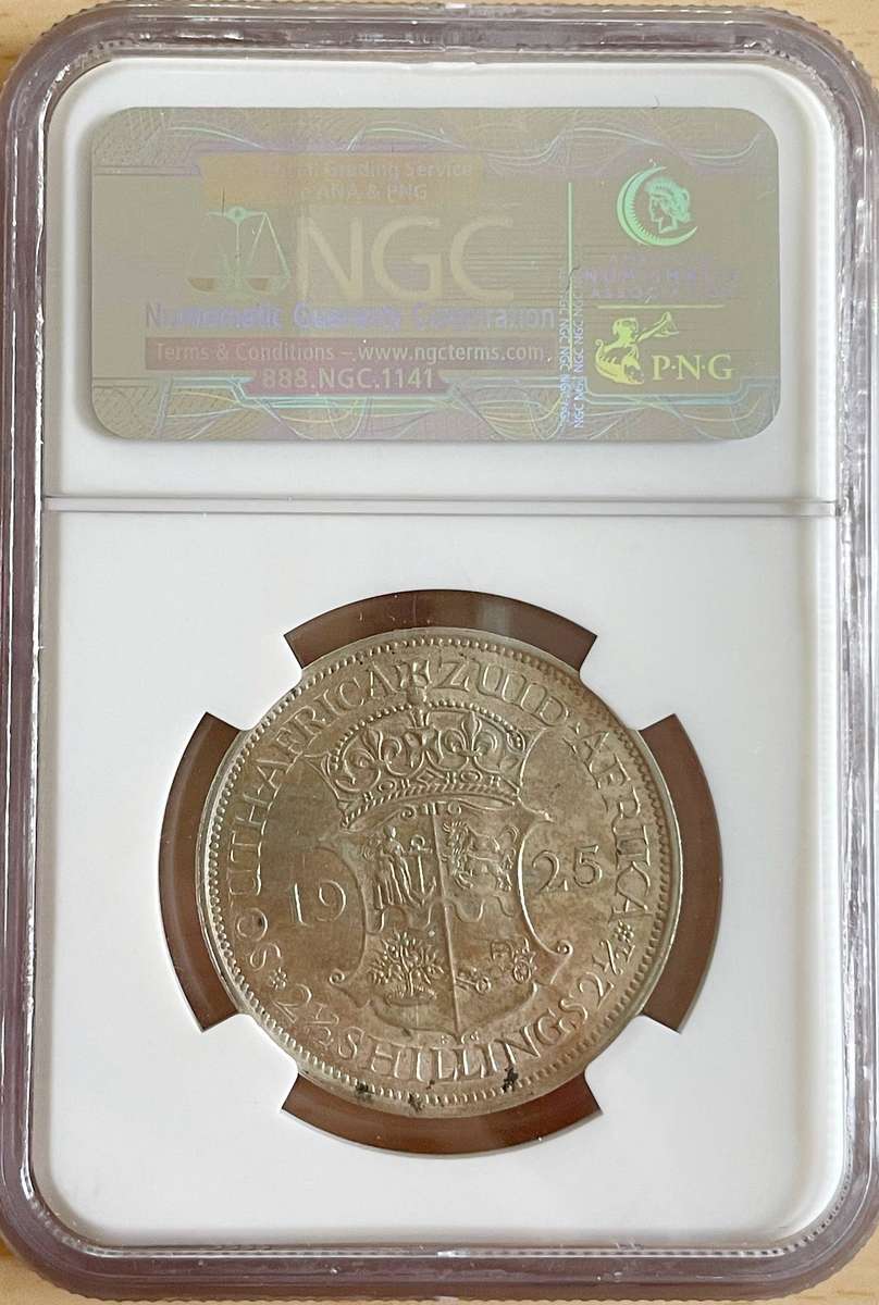 1925 SA 2/6. Rare date and rare top condition. In EF+ condition AU 55 NGC graded.