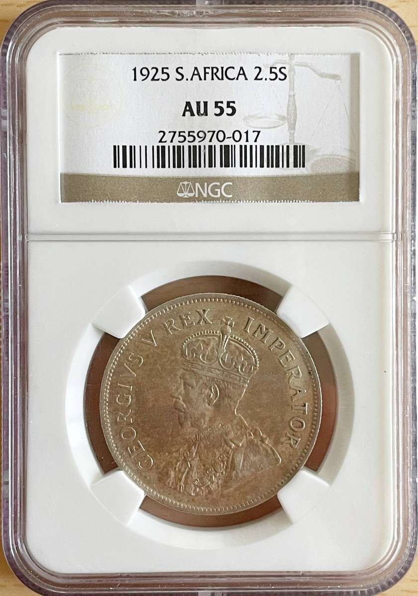 1925 SA 2/6. Rare date and rare top condition. In EF+ condition AU 55 NGC graded.