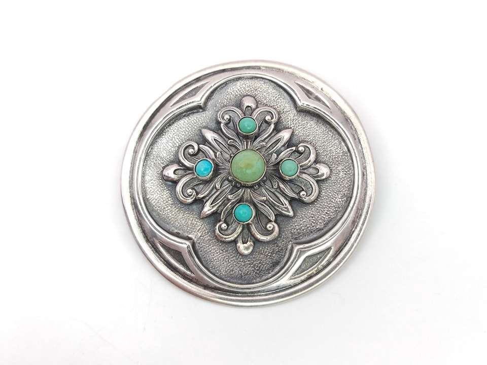 Stunning sterling silver & turquoise pendant by Candida-Joe Calafato