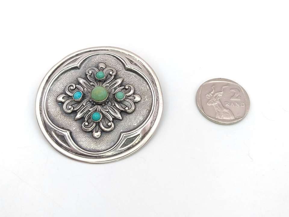 Stunning sterling silver & turquoise pendant by Candida-Joe Calafato