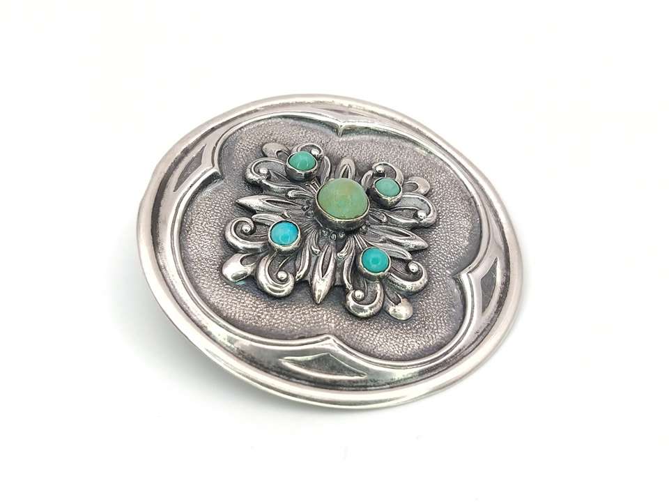 Stunning sterling silver & turquoise pendant by Candida-Joe Calafato