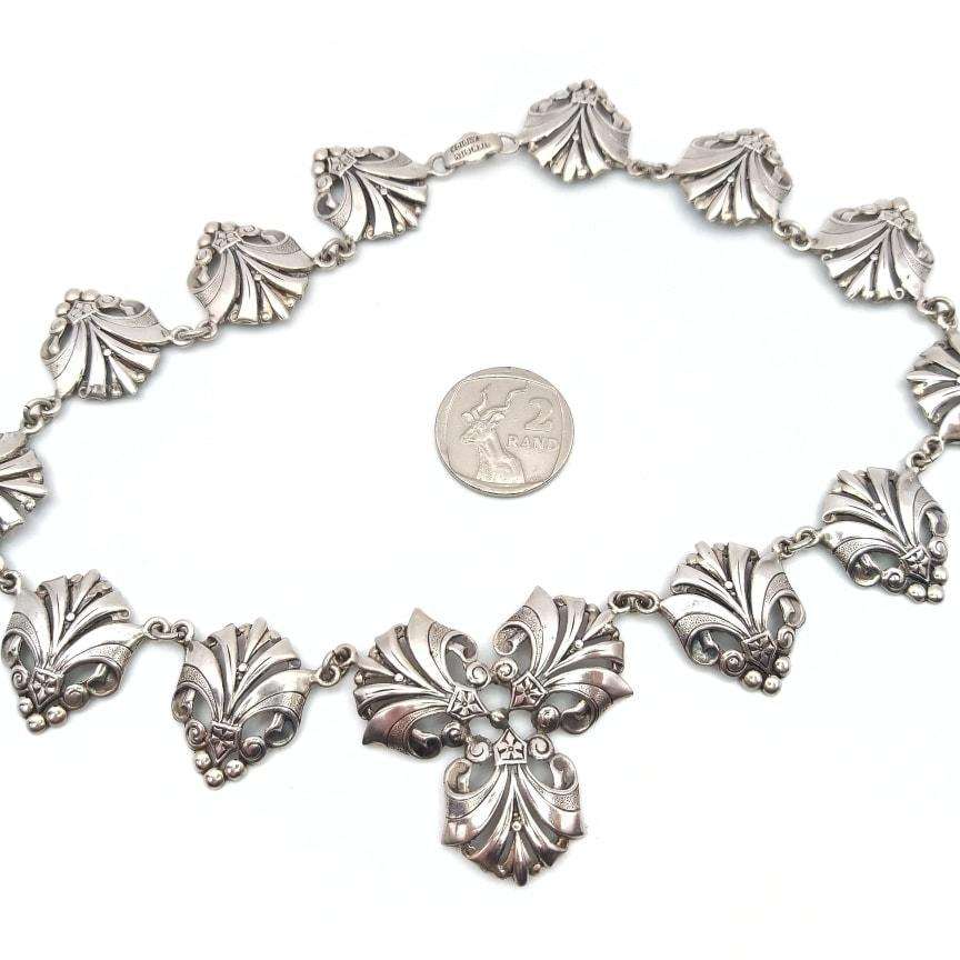 Sumptuous 1940s style sterling silver necklace (Candida-Joe Calafato)
