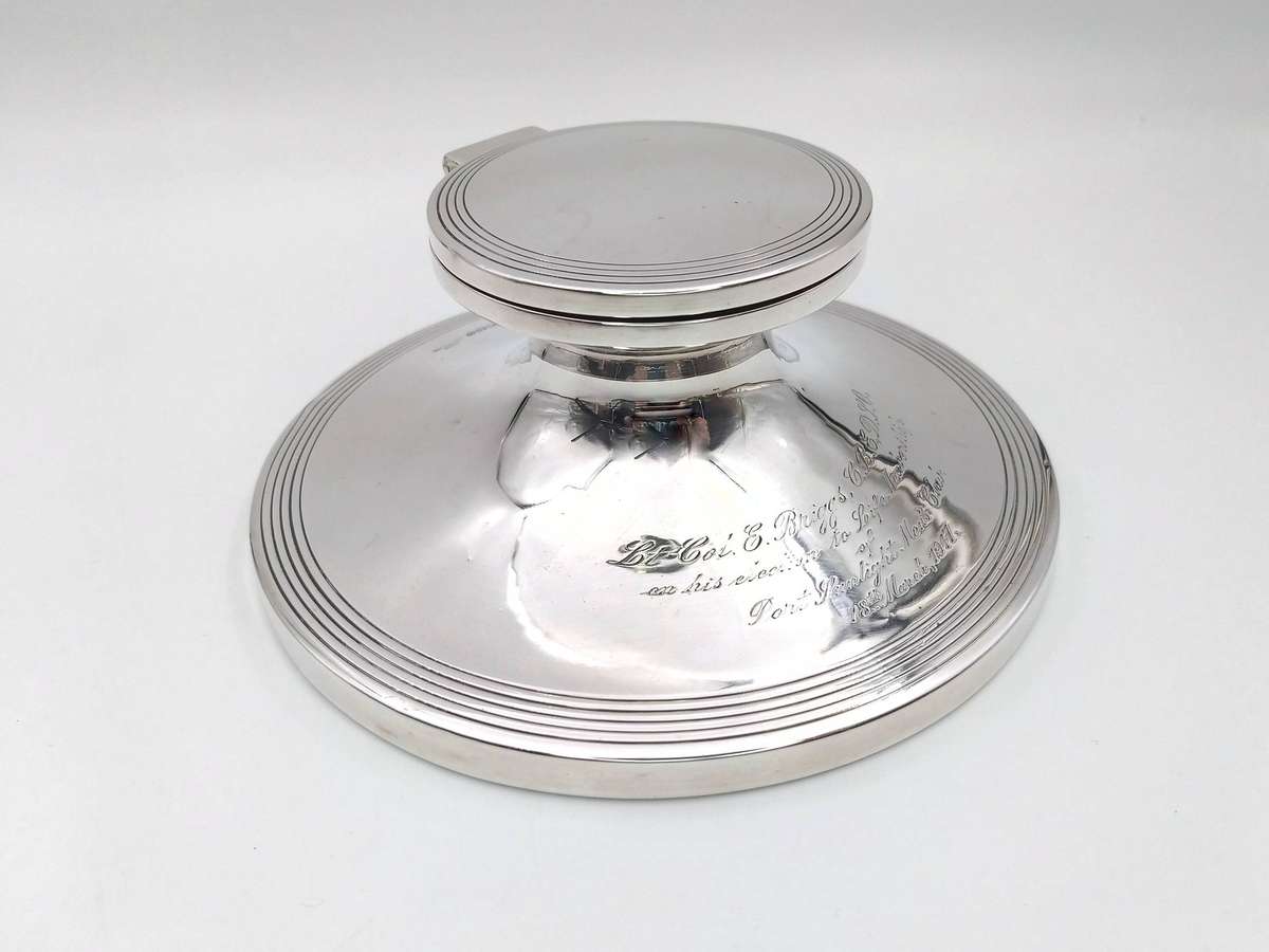 Sterling silver inkwell