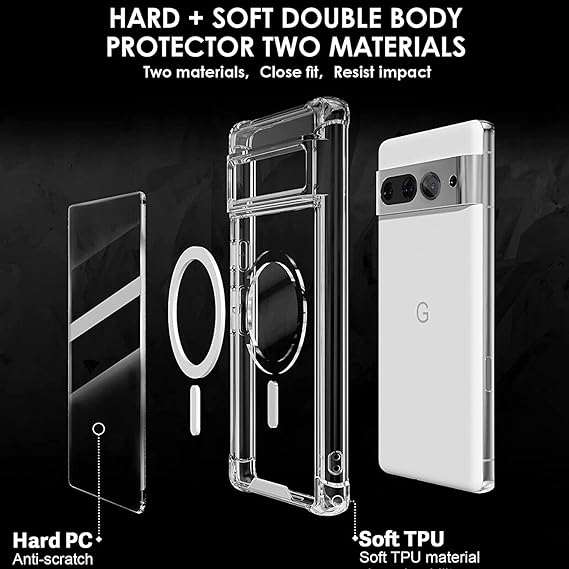 Case for Google Pixel 7 Pro, transparent with MAGSAFE