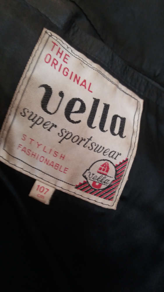 Vella geniune leather super sportswear riders bikers jacket - original label - vintage - size 107 cm