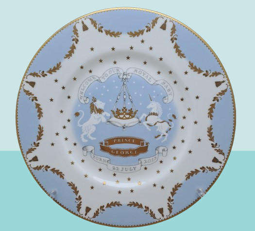 A Royal Collection Trust Plate to Commemorate the Birth of Prince George 22 July 2013.
