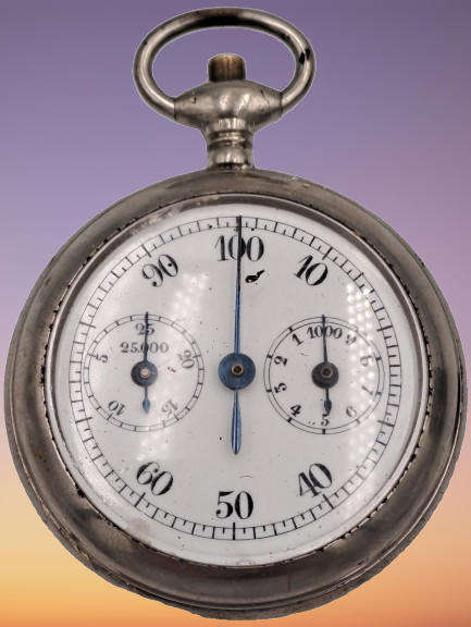 Antique Depose stop watch- Count Steps  Open Face (Stopwatch not working )