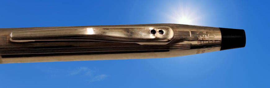 Vintage 1/20 10kt rolled gold Cross ballpoint point in Brown Hard case- ink is dry