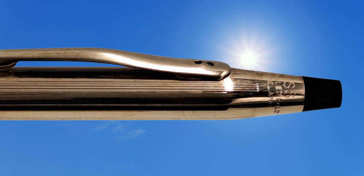 Vintage 1/20 10kt rolled gold Cross ballpoint point in Brown Hard case- ink is dry