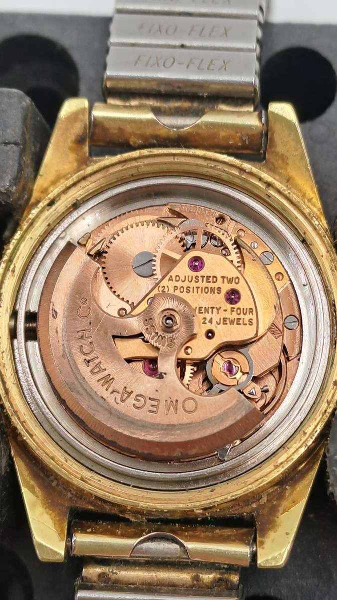 1963 Gold Plated Omega Geneve automatic Ladies watch -681 Movement - Not Working