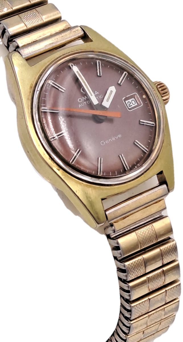 1963 Gold Plated Omega Geneve automatic Ladies watch -681 Movement - Not Working