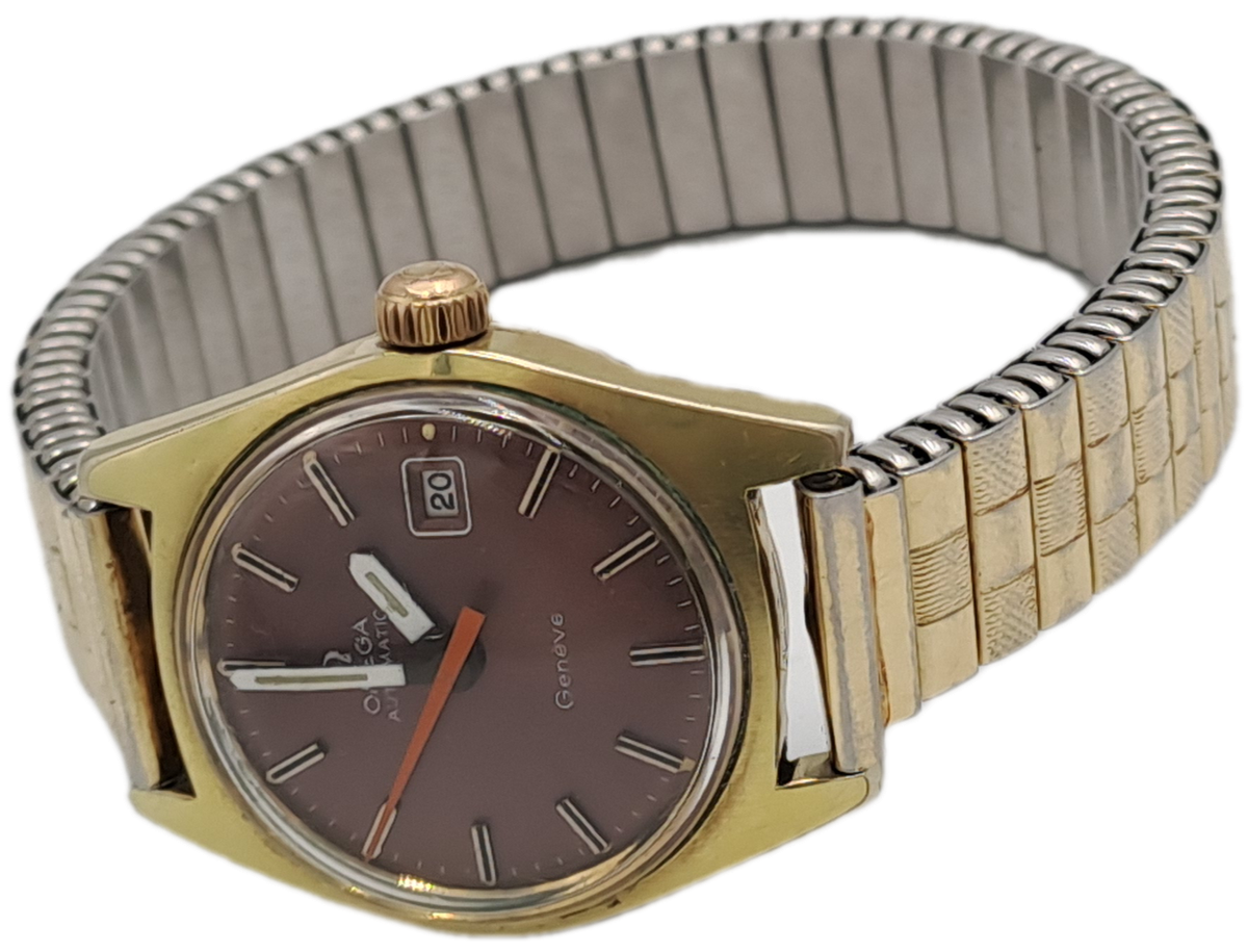 1963 Gold Plated Omega Geneve automatic Ladies watch -681 Movement - Not Working