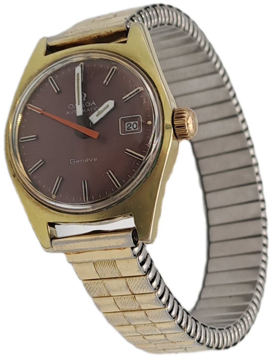 1963 Gold Plated Omega Geneve automatic Ladies watch -681 Movement - Not Working