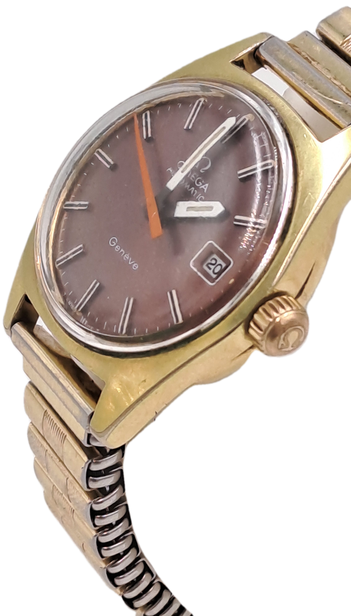 1963 Gold Plated Omega Geneve automatic Ladies watch -681 Movement - Not Working