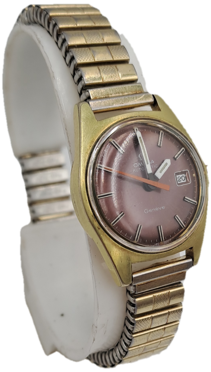 1963 Gold Plated Omega Geneve automatic Ladies watch -681 Movement - Not Working
