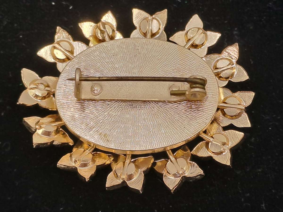 Vintage Brooch with Natural Turquoise Stone