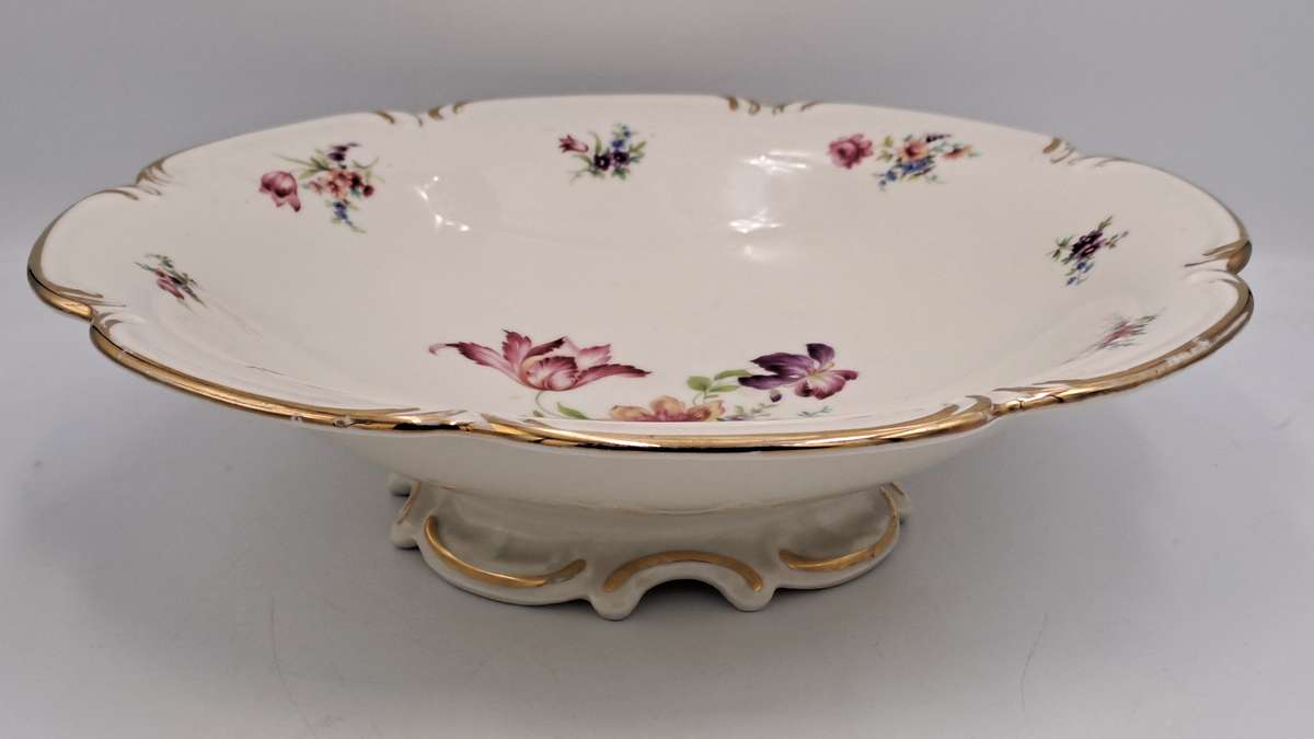 Large Vintage Alka Bavaria Meissen Footed Center Piece -Made in Germany