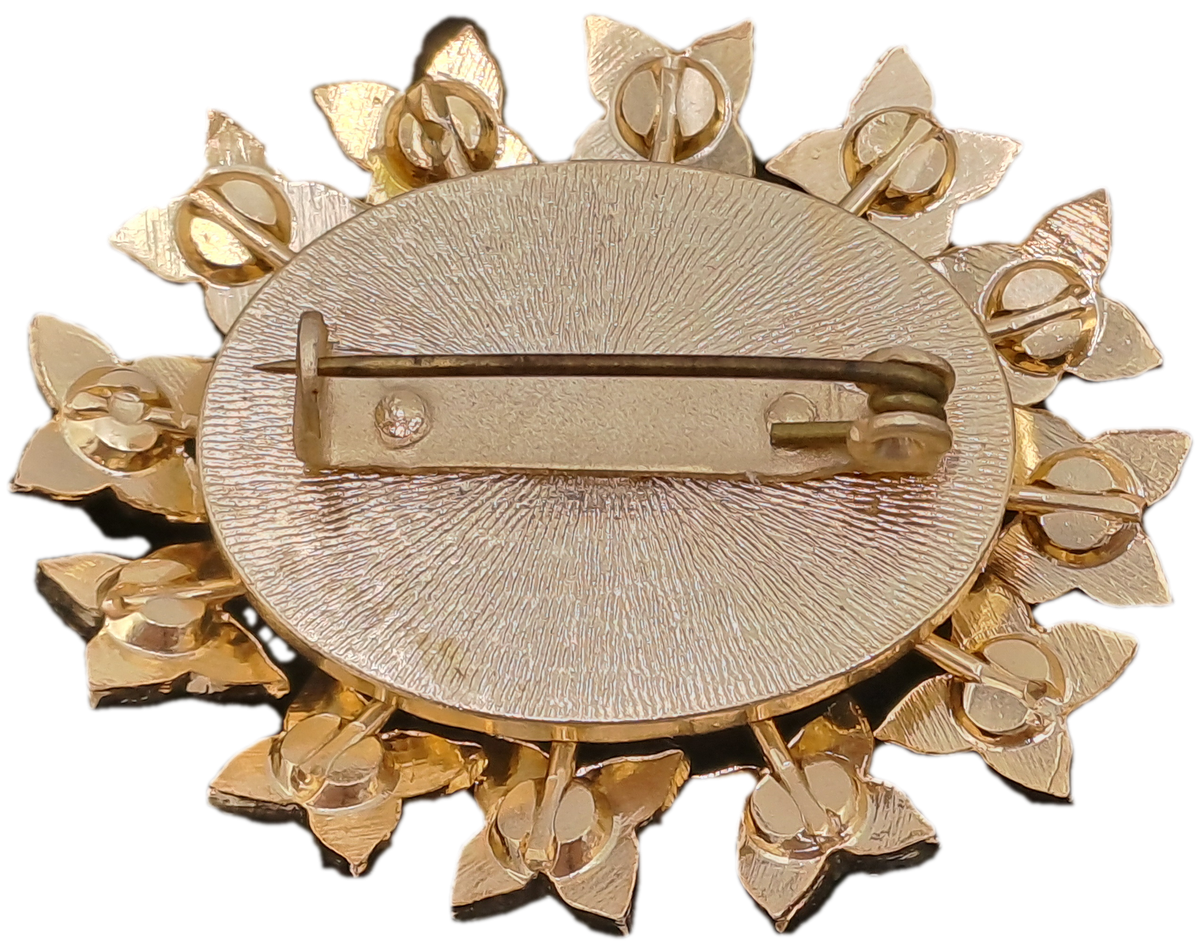 Vintage Brooch with Natural Turquoise Stone